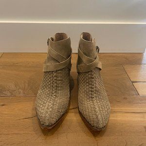 Free People 'Venture' Woven Leather Bootie
